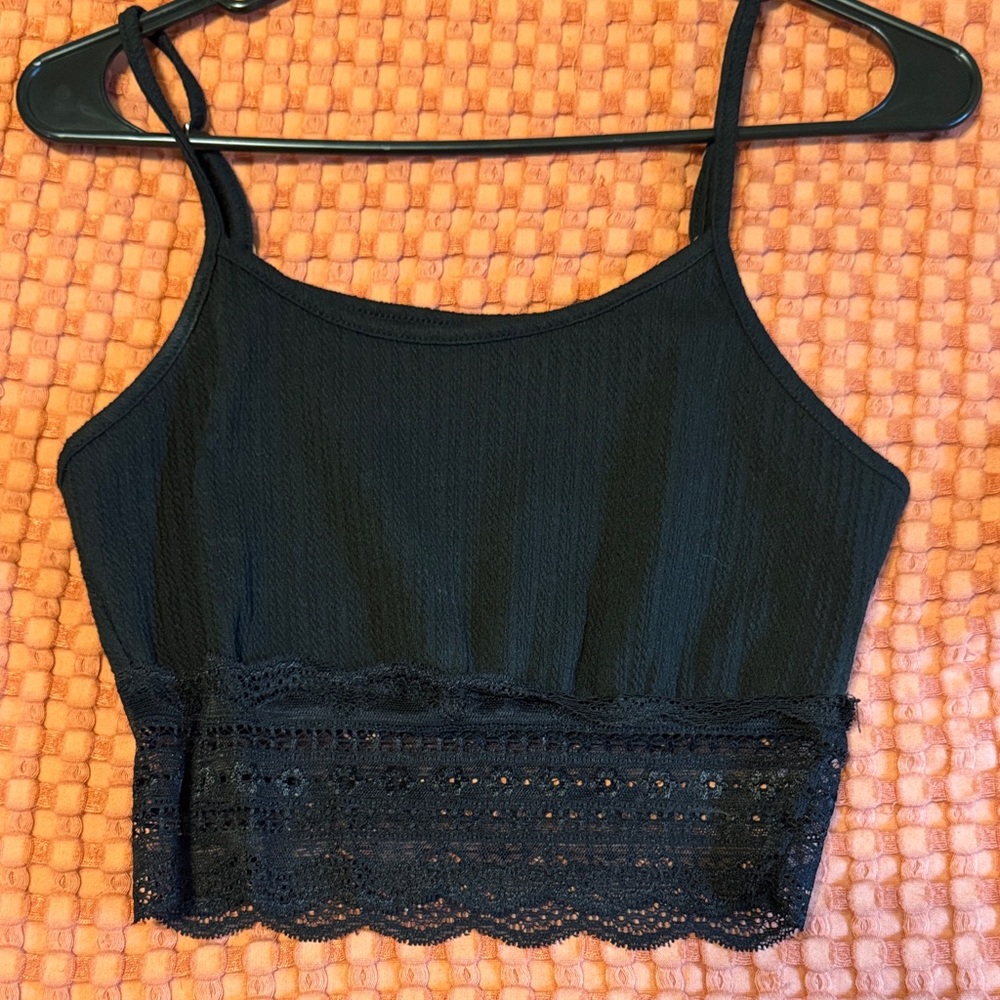 SHEIN Black Lace Trim Camisole